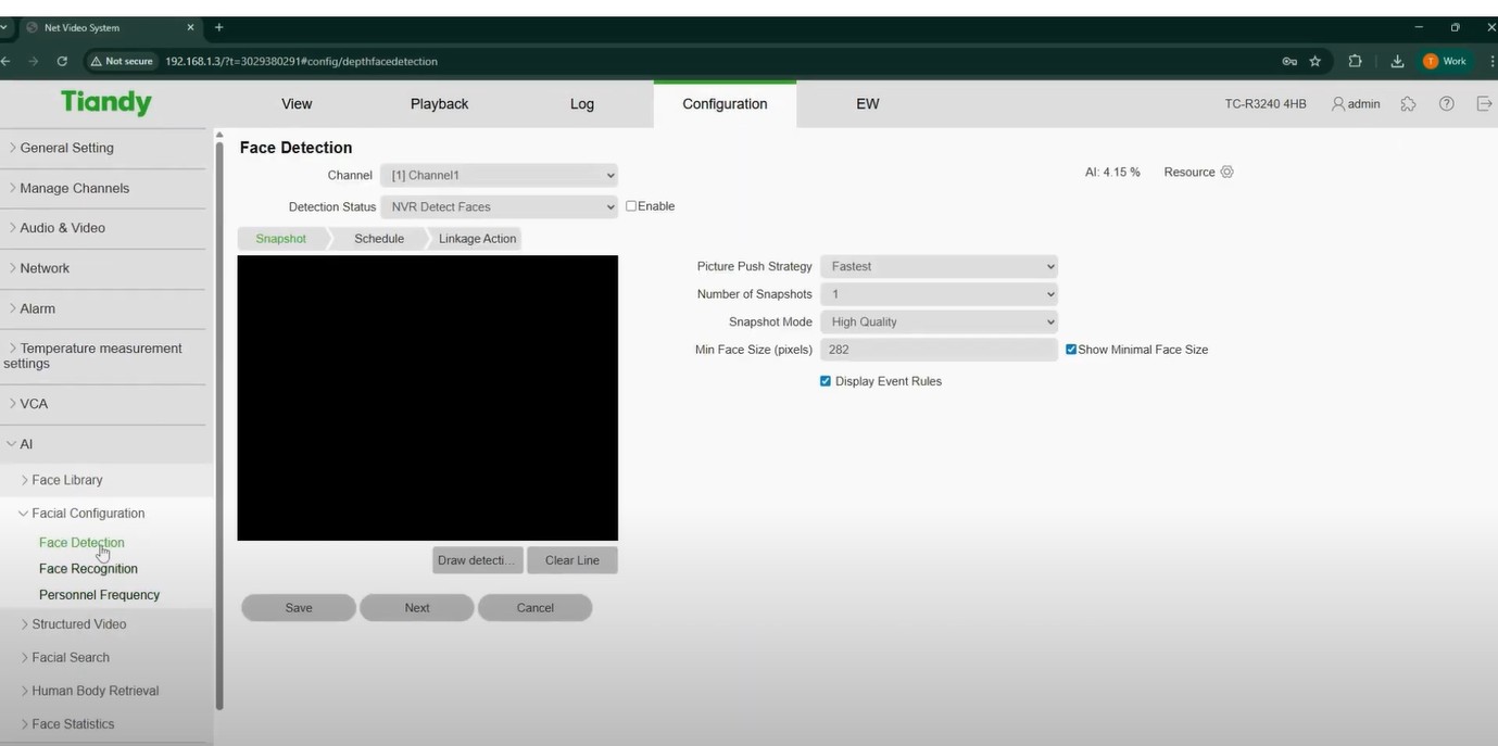How to activate Face Detection on AI NVR