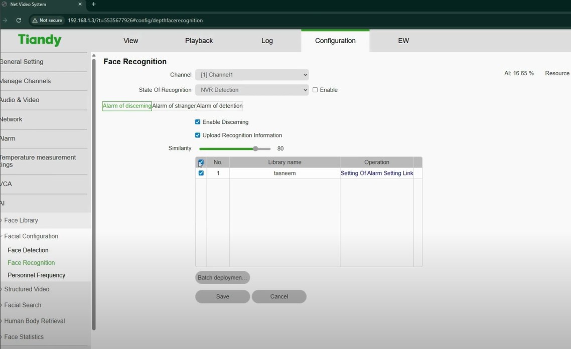 How to activate Face Recognition on Tiandy AI NVR - Part 1